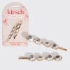 White Gemstone Bobby Pins