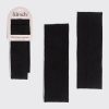 Black Ribbed Elastic Headbands 2pc Set
