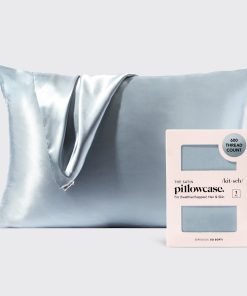 Satin Pillowcase in Haze Blue 2 Pack